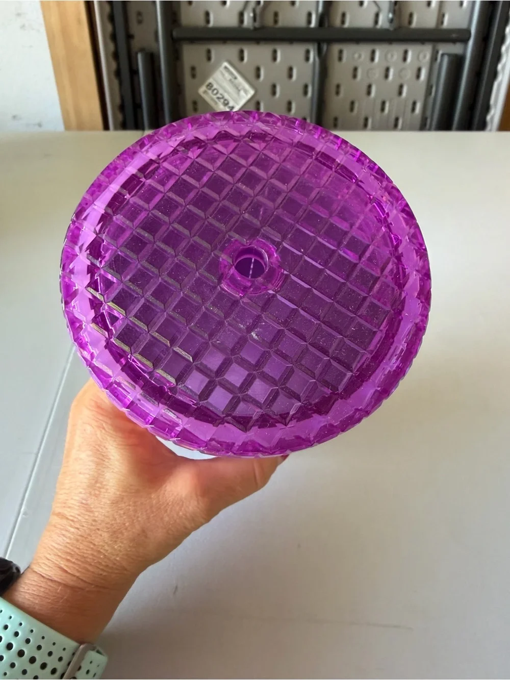 Starbucks Cold Cup Tumbler Purple Grid